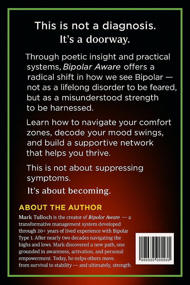Breaking Free, Becoming Bipolar Aware — back cover